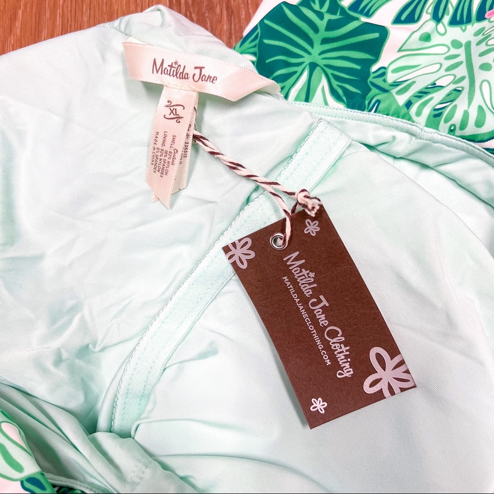 NWT Matilda Jane Palm Tree Paradise Women’s Swimsuit - Picture 4 of 7